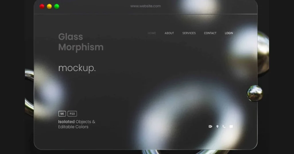 Premium glassmorphic UI card layout showing advanced CSS backdrop filter effects for Dotextalk Academy blog.